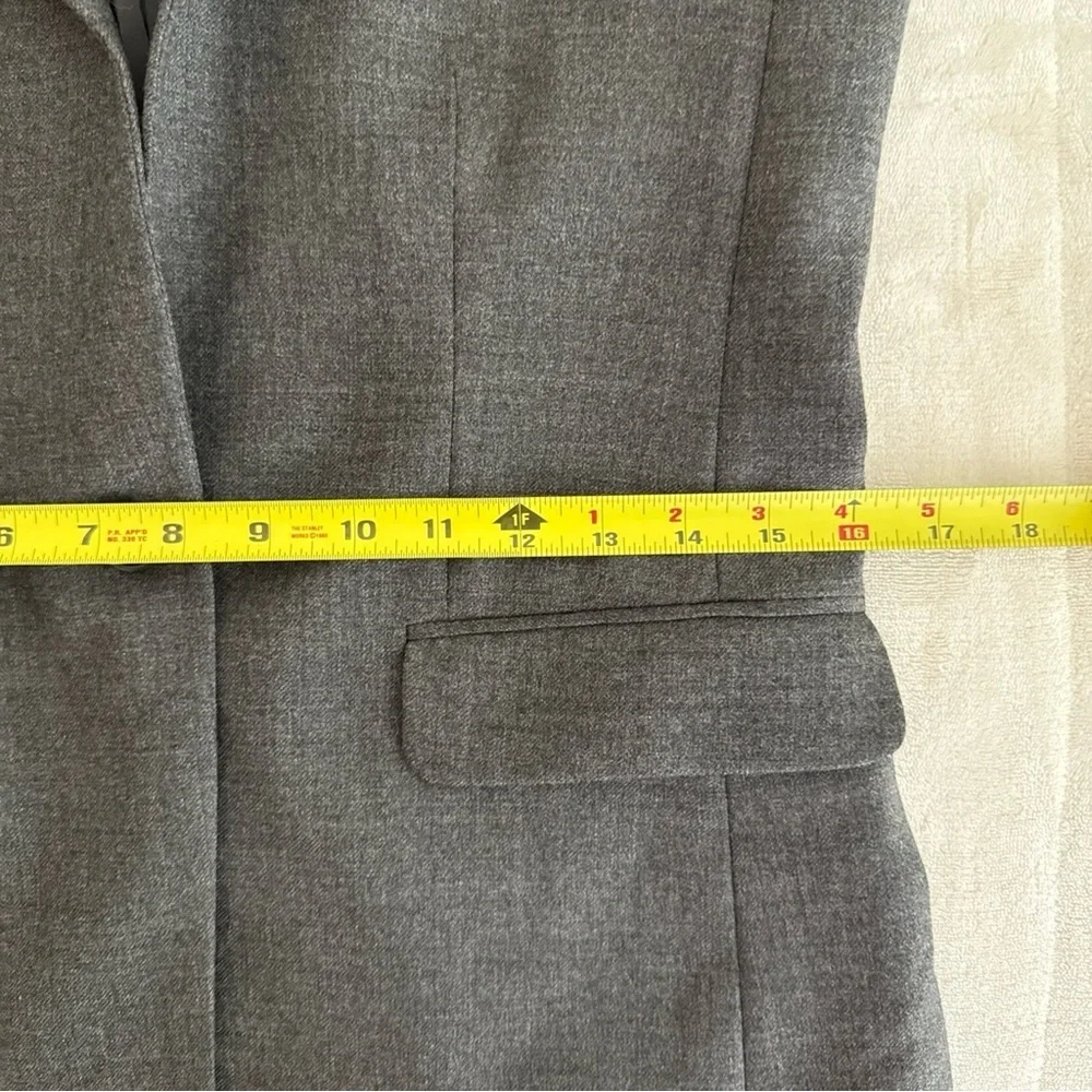 J.Crew Regent Wool Blend Blazer Women’s Size 6 Button Closure Dk Gray Career